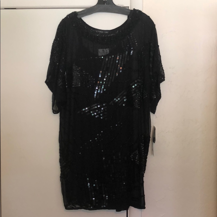 Aidan Mattox, Black Dress With Beads/Sequins